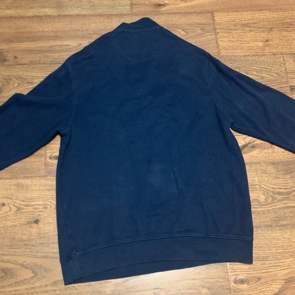 VAN Heusen Sweater Adult XL Blue 1/4 Zip Long Sleeve Cotton Blend Mock Neck - Picture 11 of 17